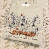 Fall Breeze Skeleton Sweatshirt - Sand