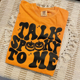 Talk Spooky To Me Tee - Burnt Orange