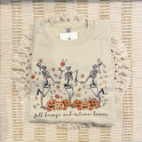 Fall Breeze Skeleton Sweatshirt - Sand