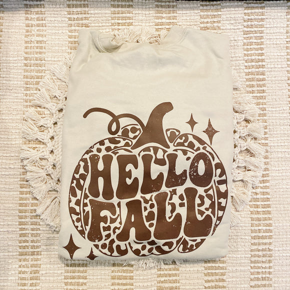 Hello Fall Sweatshirt - Sand