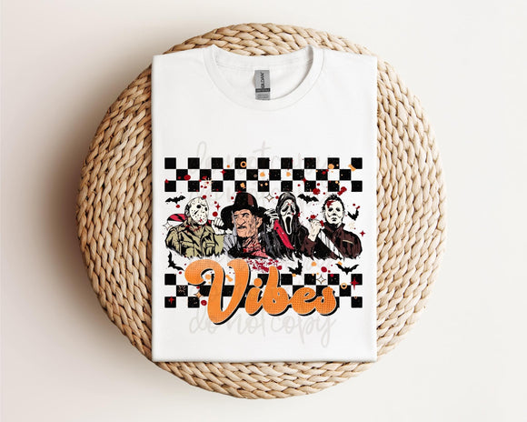 Horror Checkered Vibes Tee / Sweatshirt